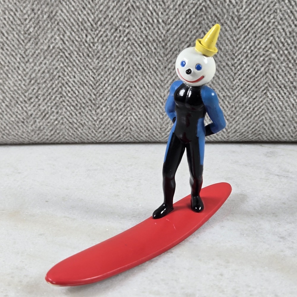 Vintage 2000 Jack In The Box Wide World of Jack Surfer Figure with Surfboard Set